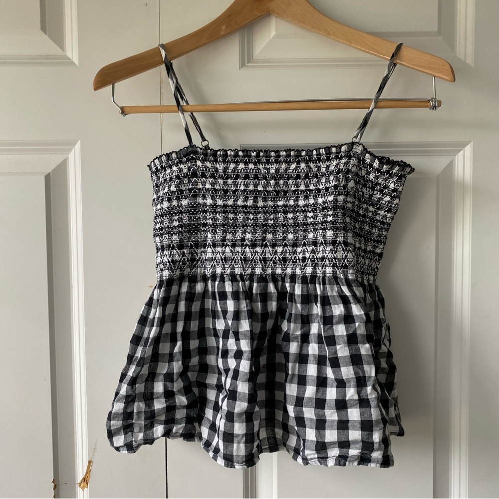 Lucky Brand Black and White Patterned Camisole